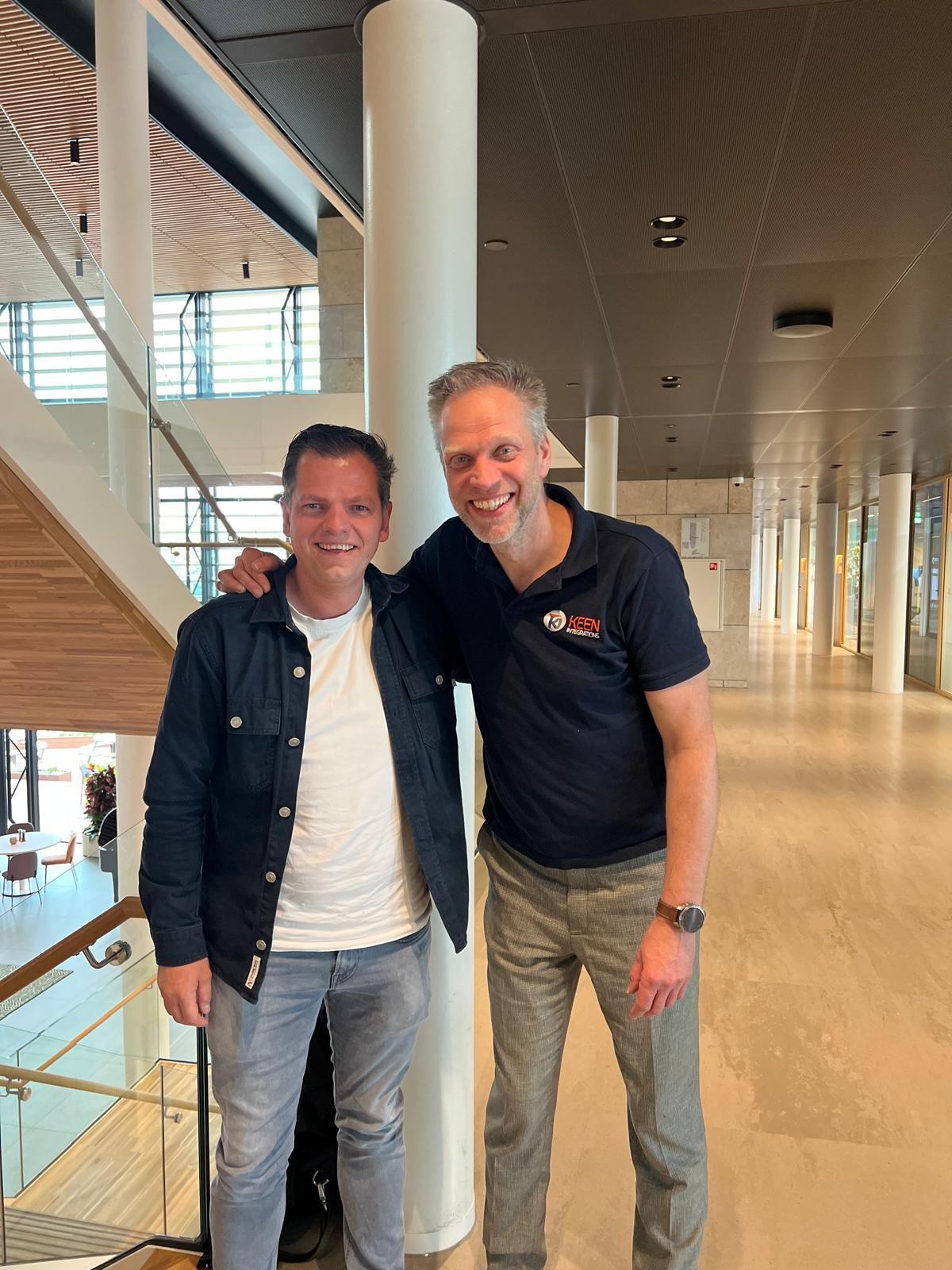 Frans Schiphof van Fers en Trinko Keen van KEEN Integrations op de AFAS Campus