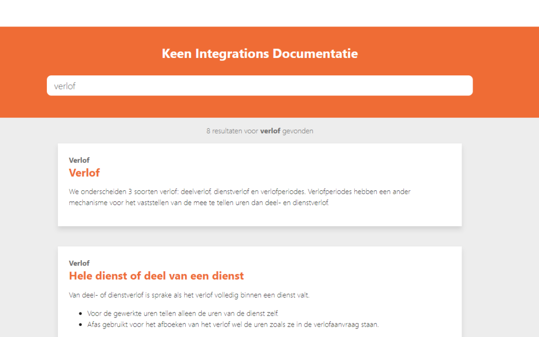 Documentatie is een belangrijk onderdeel van onze applicatie